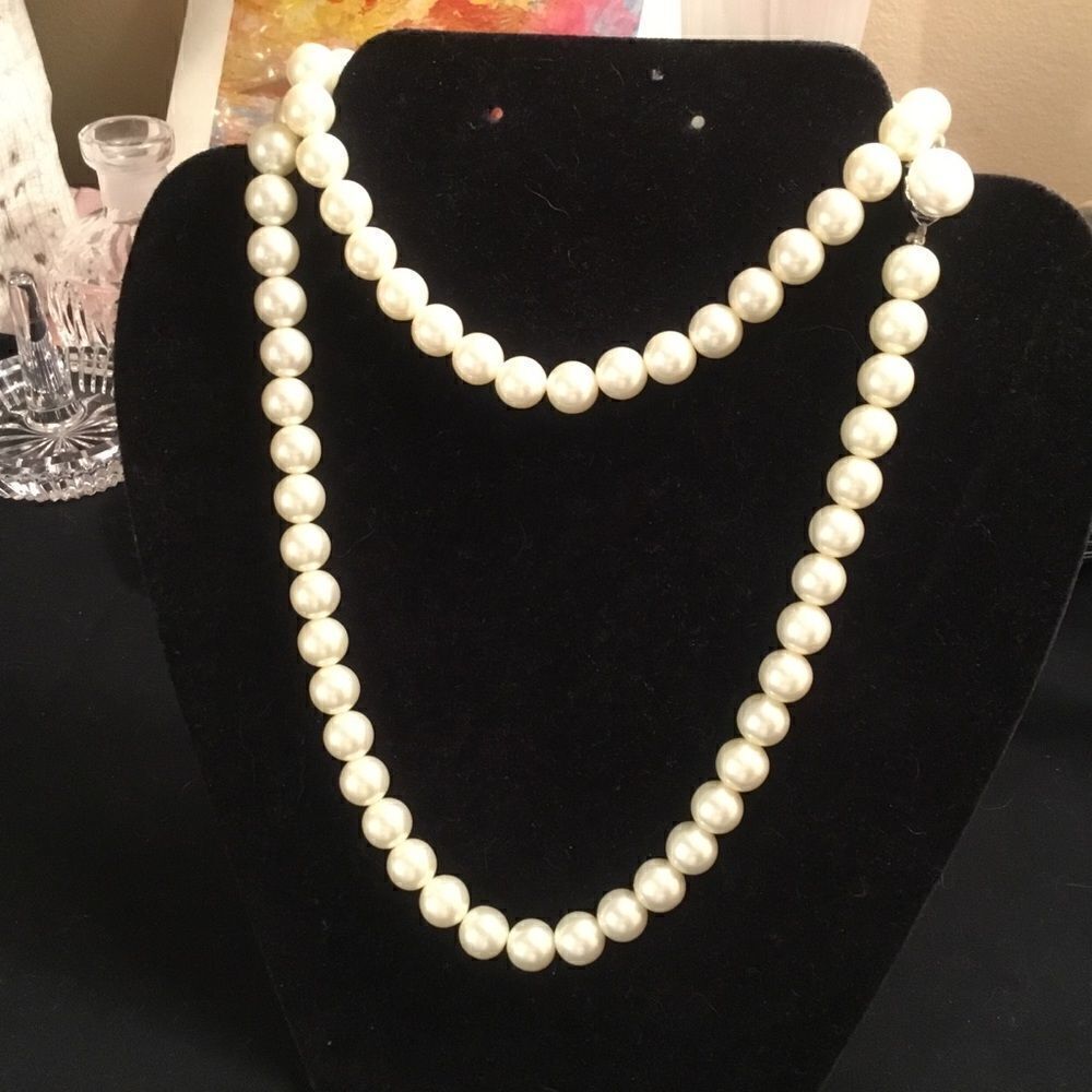 Faux White Pearl 30” Strand
